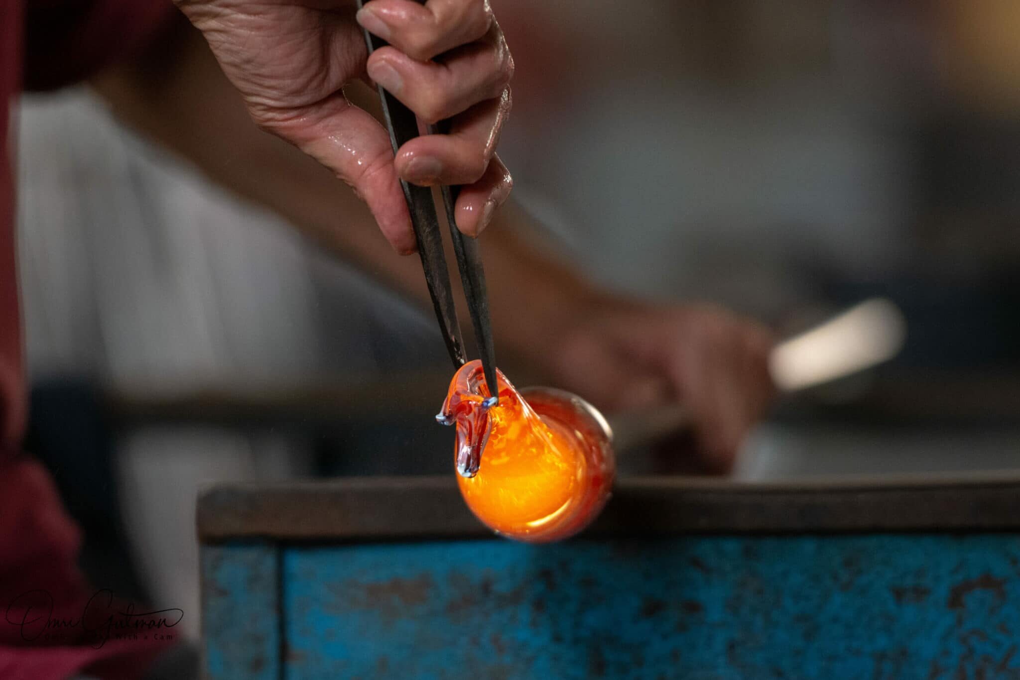 Fornace di Murano con bambini