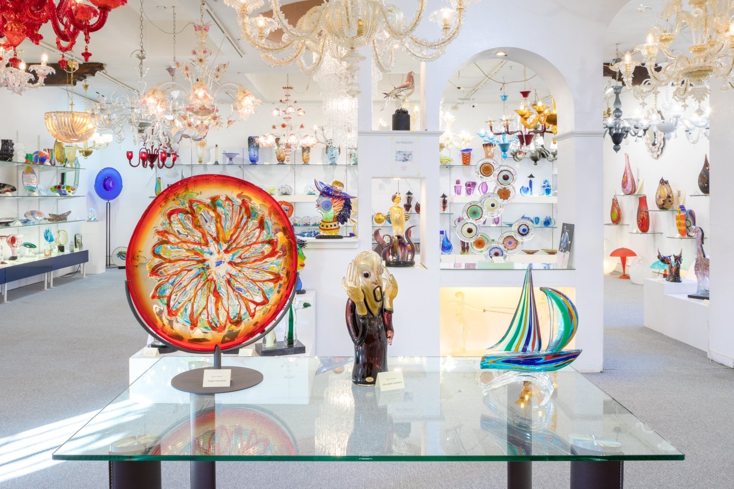 Murano glass showroom